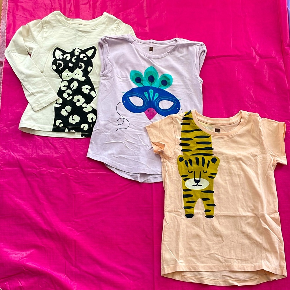 Tea Collection size 5 cute animal Tshirt bundle